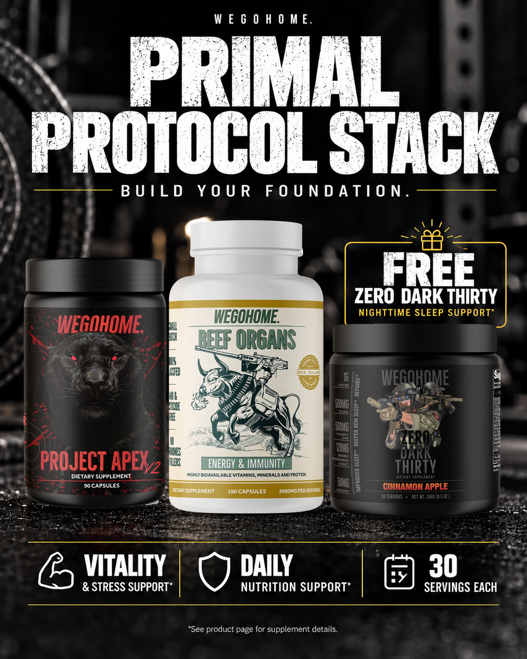 Primal Protocol Stack: Project Apex V2 and Beef Organs with free Zero Dark Thirty.
