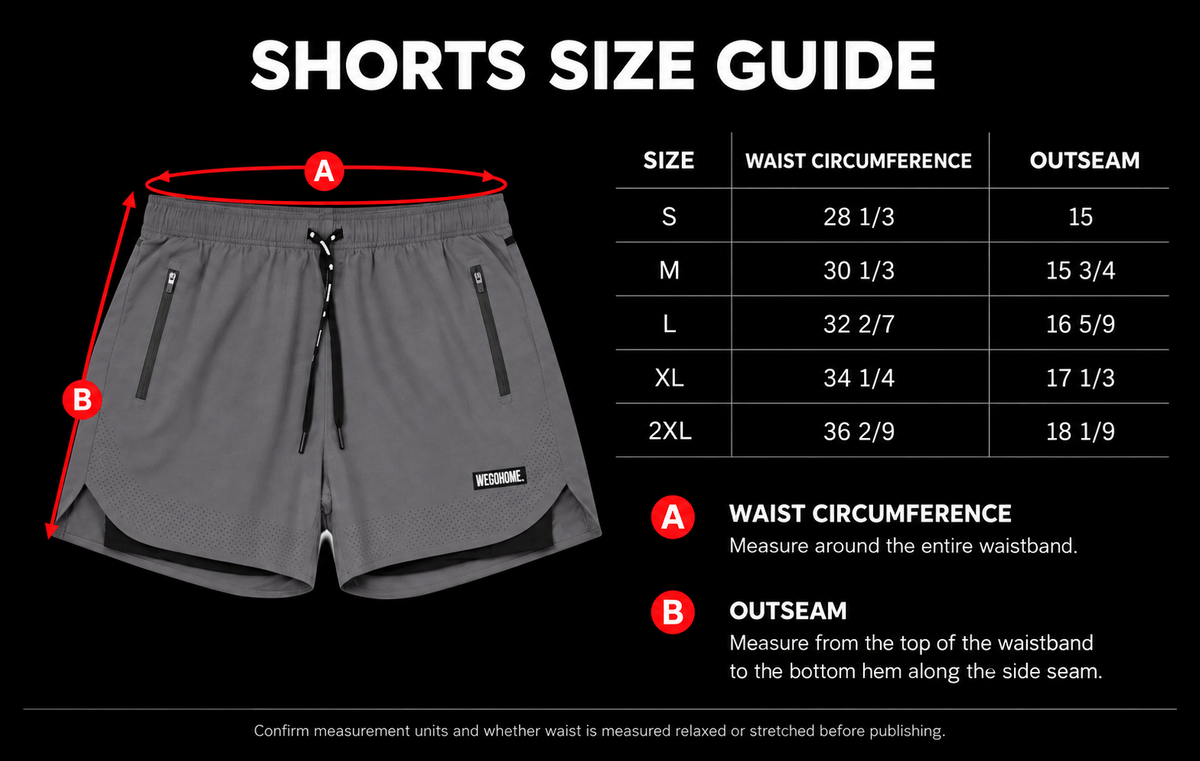 Assaulter Shorts size guide