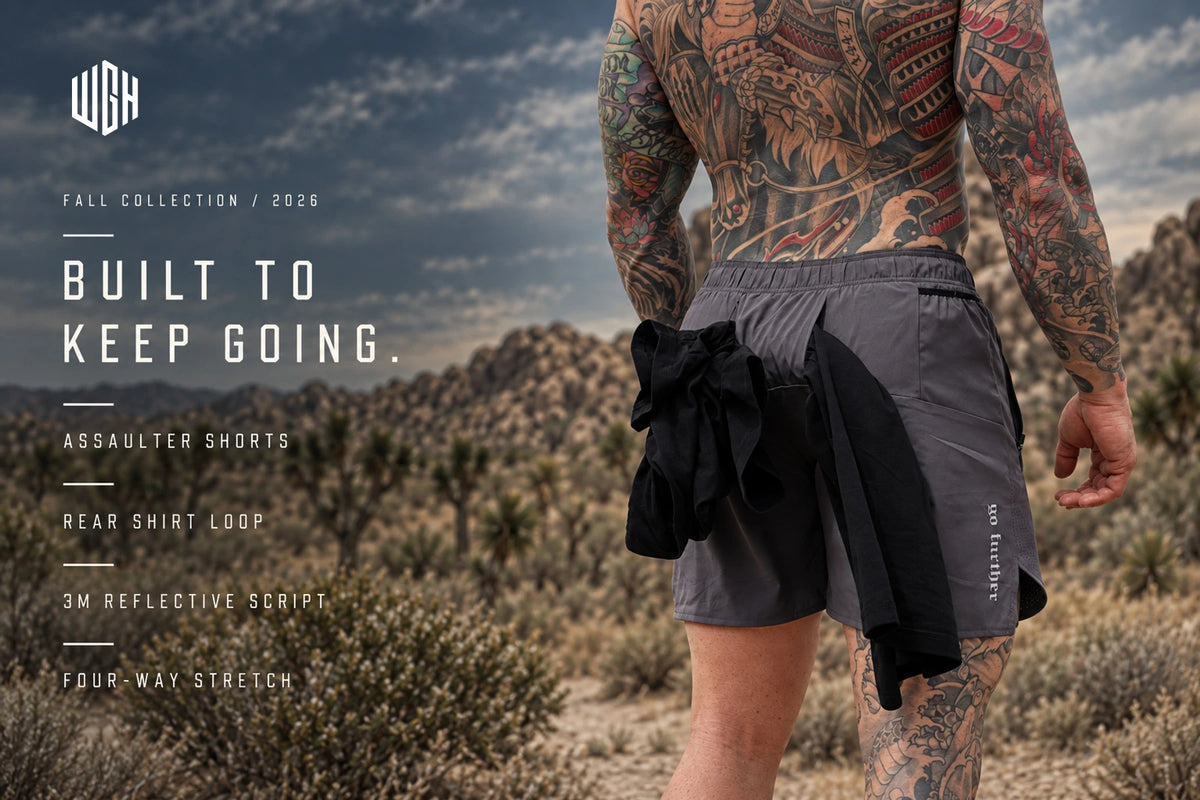 Built to keep going. Assaulter Shorts rear shirt loop and reflective details